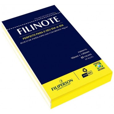 Bloco Lembrete Filinote Reciclado Natural 90G C/80F Bloco Lembrete Filinote Reciclado Natural 90G C/80F