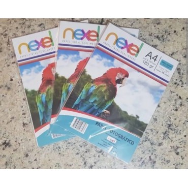 Papel Fotográfico Adesivo A4 Glossy 115g C/50F Nexel Papel Fotográfico Adesivo A4 Glossy 115g C/50F Nexel
