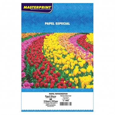 Papel A4 690g Foto Glossy c/ Imã Magnético c/5 folhas Masterprint Papel A4 690g Foto Glossy c/ Imã Magnético c/5 folhas Masterprint