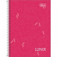 Caderno Espiral Capa Dura 1/4 Lunix 160 Folhas