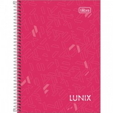 Caderno Espiral Capa Dura 1/4 Lunix 160 Folhas