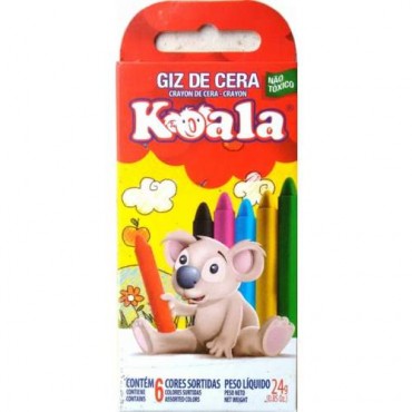 Giz de Cera Koala C/6 Cores