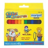 Giz de Cera Maripel C/12 Cores