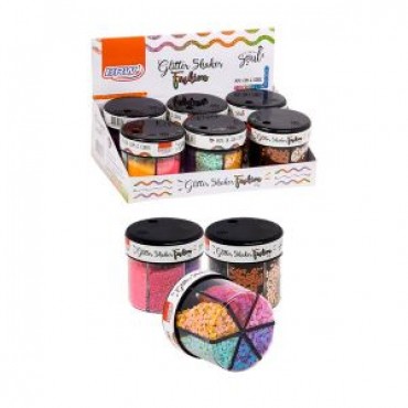 Glitter Shaker  Fashion C/6 Cores 60g Brw
