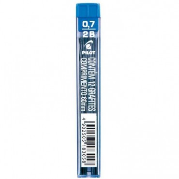 Mina Grafite 0.7 mm 2B Pilot C/12 Unidades