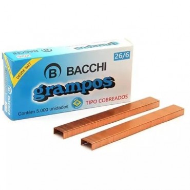 Grampo Cobreado Bacchi 26/6 C/5000 Grampo Cobreado Bacchi 26/6 C/5000