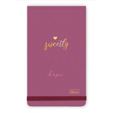 Bloco Anotações com Elástico Sweetly Hope Cadersil Bloco Anotações com Elástico Sweetly Hope Cadersil