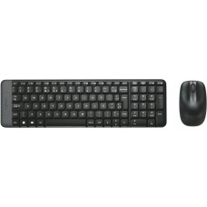 Kit Teclado e Mouse Logitech SEM FIO MK220 Preto
