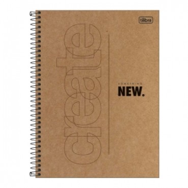 Caderno Universitário Capa Dura 01 Matéria 80 Folhas Kraftwork 1C