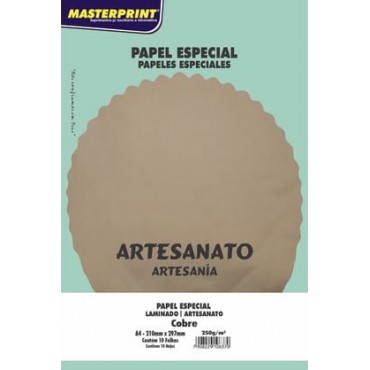 Papel Laminado Art Lamicote Masterprint 250g Cobre C/10F Papel Laminado Art Lamicote Masterprint 250g Cobre C/10F