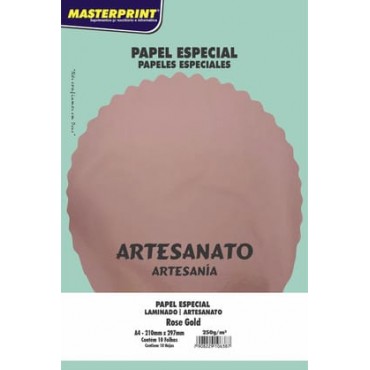 Papel Laminado Art Lamicote Masterprint 250g Rose Gold C/10F Papel Laminado Art Lamicote Masterprint 250g Rose Gold C/10F