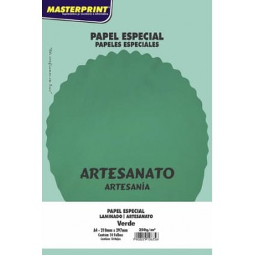 Papel Laminado Art Lamicote Masterprint 250g Verde