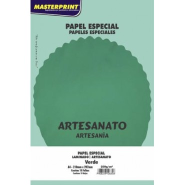 Papel Laminado Art Lamicote Masterprint 250g Verde C/10F Papel Laminado Art Lamicote Masterprint 250g Verde C/10F