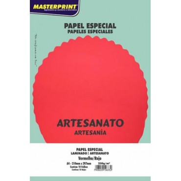 Papel Laminado Art Lamicote Masterprint 250g Vermelho C/10F Papel Laminado Art Lamicote Masterprint 250g Vermelho C/10F