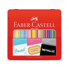 Lapis de Cor Faber Castell Pastel Neon Metálica C/24