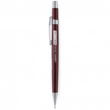 Lapiseira 0.3MM Técnica Bordô com Borracha BRW
