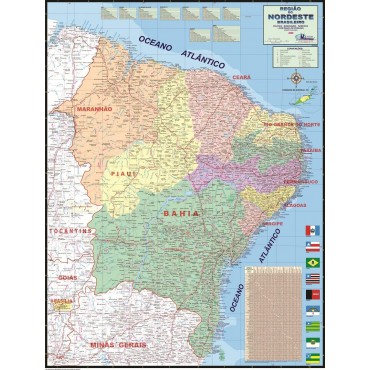 Mapa da Região Nordeste