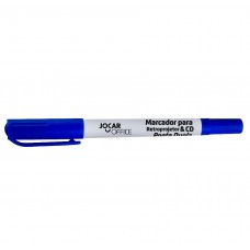 Marcador Pincel Permanente CD/DVD Duo Jocar Azul