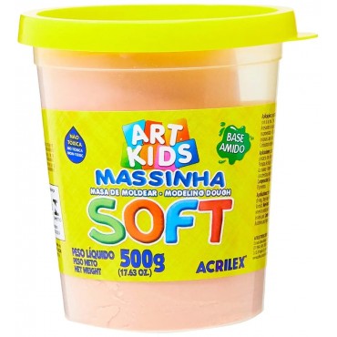 Massa de Modelar Soft 500g Amarelo Pêssego - Acrilex