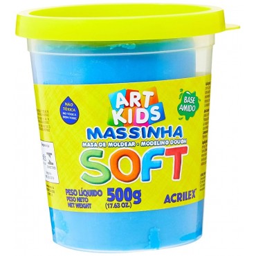 Massa de Modelar Soft 500g Azul - Acrilex