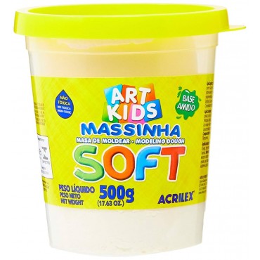 Massa de Modelar Soft 500g Branco - Acrilex