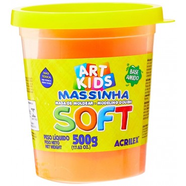 Massa de Modelar Soft 500g Laranja - Acrilex