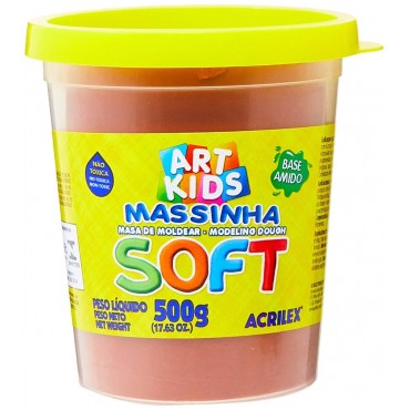 Massa de Modelar Soft 500g Marrom Chocolate - Acrilex