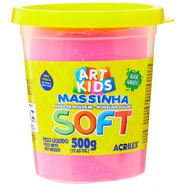 Massa de Modelar Soft 500g Rosa Maravilha - Acrilex