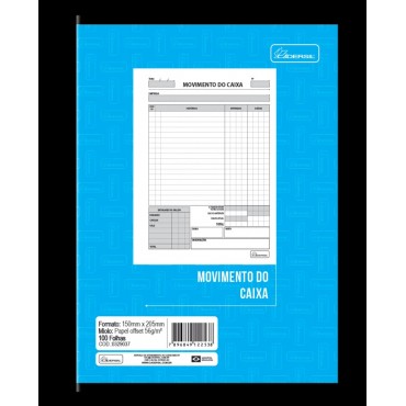 Livro Movimento Do Caixa - 1/4 100 folhas Livro Movimento Do Caixa - 1/4 100 folhas