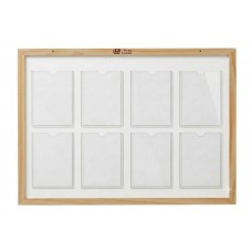 Mural de Aviso MDF C/8 Displays Vertical A4 Acrilico