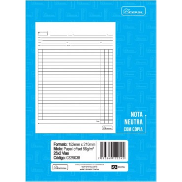 Nota Neutra Com Cópia 1/16”