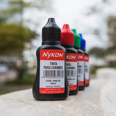 Tinta para Carimbo Automático Nykon 30ml Vermelha