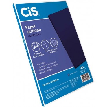 Carbono Dupla Face A4 Azul CIS C/100 Folhas
