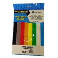Papel Criativo A4 8 Cores 75g c/ 45 folhas Masterprint