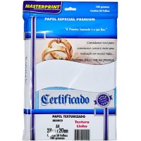 Papel Cartao Masterprint Linho A4 180g C/50F – Branco