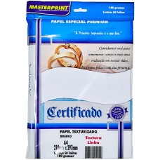 Papel Cartao Masterprint Linho A4 180g C/50F – Branco Papel Cartao Masterprint Linho A4 180g C/50F – Branco