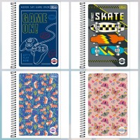 Caderno Espiral Capa Flexível 1/4 80F Pepper 
