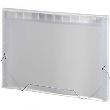 Pasta Sanfonada A4 C/12 Divisórias Cristal