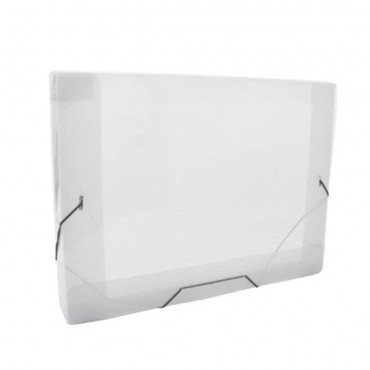 Pasta Aba Elástica Ofício Lombo 40 mm Dac Simples 304PP-Cristal Pasta Aba Elástica Ofício Lombo 40 mm Dac Simples 304PP-Cristal