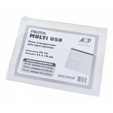 Malote Pasta Multiuso Zíper 24x18 ACP PZ-34