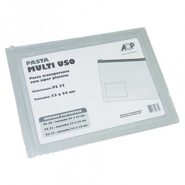 Malote Pasta Multiuso Zíper 33x24 ACP PZ-32