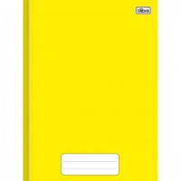 Caderno Brochura Capa Dura Universitário 80F Pepper Amarelo