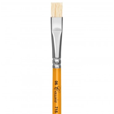 Pincel Chato Cabo Longo Nº 06