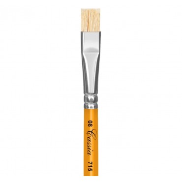 Pincel Chato Cabo Longo Nº 08