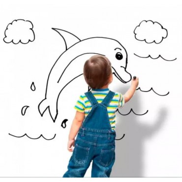 Papel Contato Plástico Adesivo Quadro Branco 45CM x 2.5M Papel Contato Plástico Adesivo Quadro Branco 45CM x 2.5M