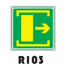 PLACA FOTOLUMINESCENTE SINALIZAÇÃO 20X20 PVC 1MM -R103