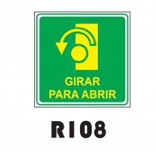 PLACA FOTOLUMINESCENTE SINALIZAÇÃO 20X20 PVC 1MM -R108