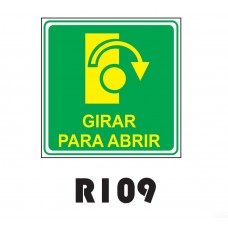 PLACA FOTOLUMINESCENTE SINALIZAÇÃO 20X20 PVC 1MM -R109
