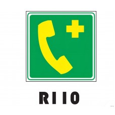 PLACA FOTOLUMINESCENTE SINALIZAÇÃO 20X20 PVC 1MM -R110