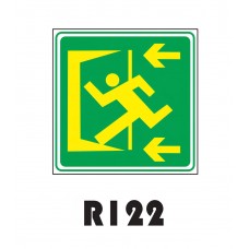 PLACA FOTOLUMINESCENTE SINALIZAÇÃO 20X20 PVC 1MM -R122